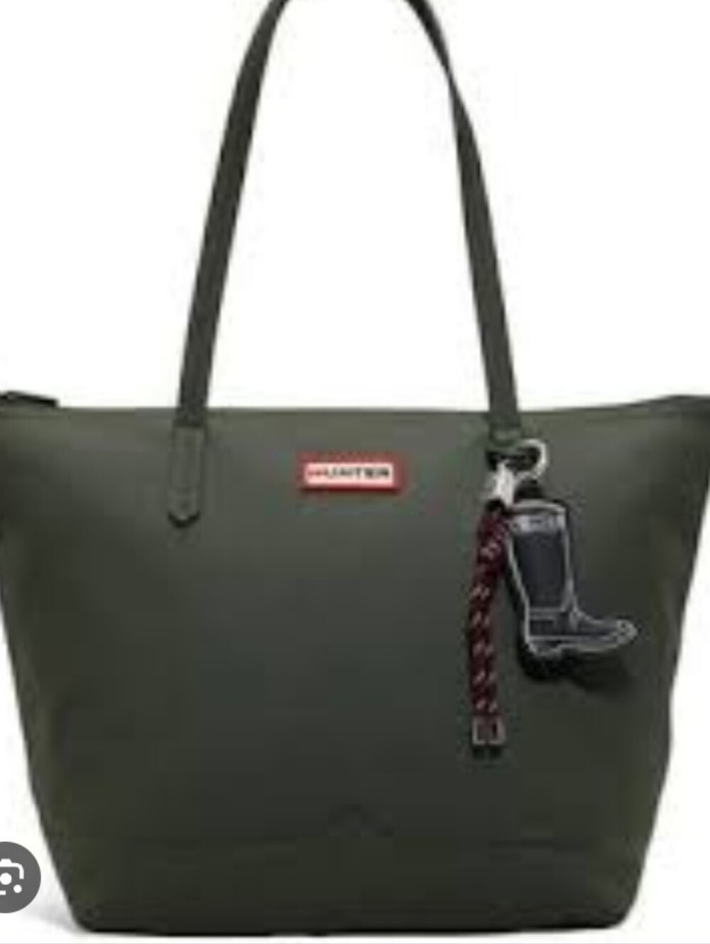Hunter Green Rubber Tote